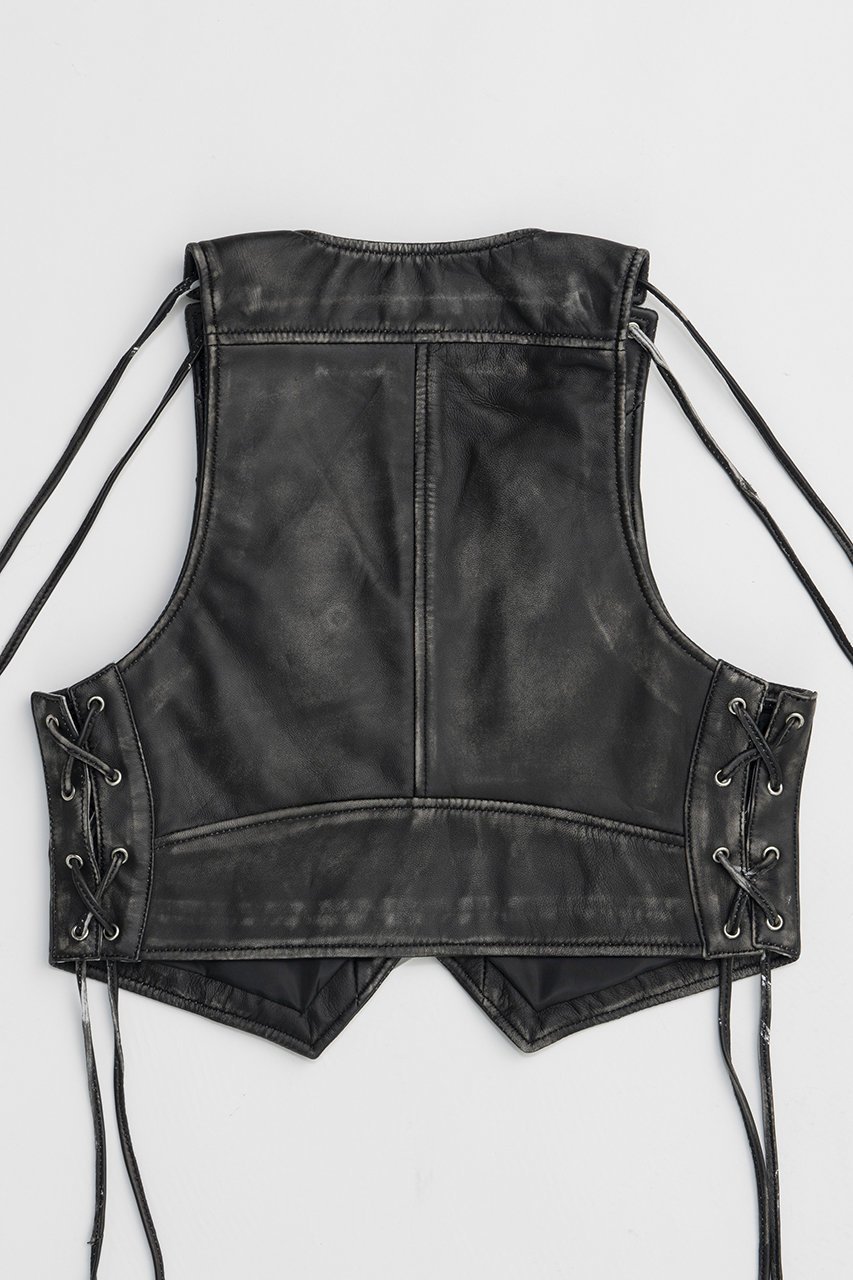 【プランク プロジェクト/PRANK PROJECT】のレザーバイカーベスト / Leather Biker Vest 人気、トレンドファッション・服の通販 founy(ファニー) 　ファッション　Fashion　レディースファッション　Fashion for Women　アウター　Coat / Outerwear Collection　レディースジャケット・軽アウター　Jackets　コンパクト　Compact, Small Size　ジャケット　Jacket, Outerwear　スウェット / スエット　Sweatshirt, Sweatwear　ベスト　Vest, Waistcoat　ポケット　Pocket, Pocket Detail　other-5|ID: prp329100004608389 ipo3291000000032936218