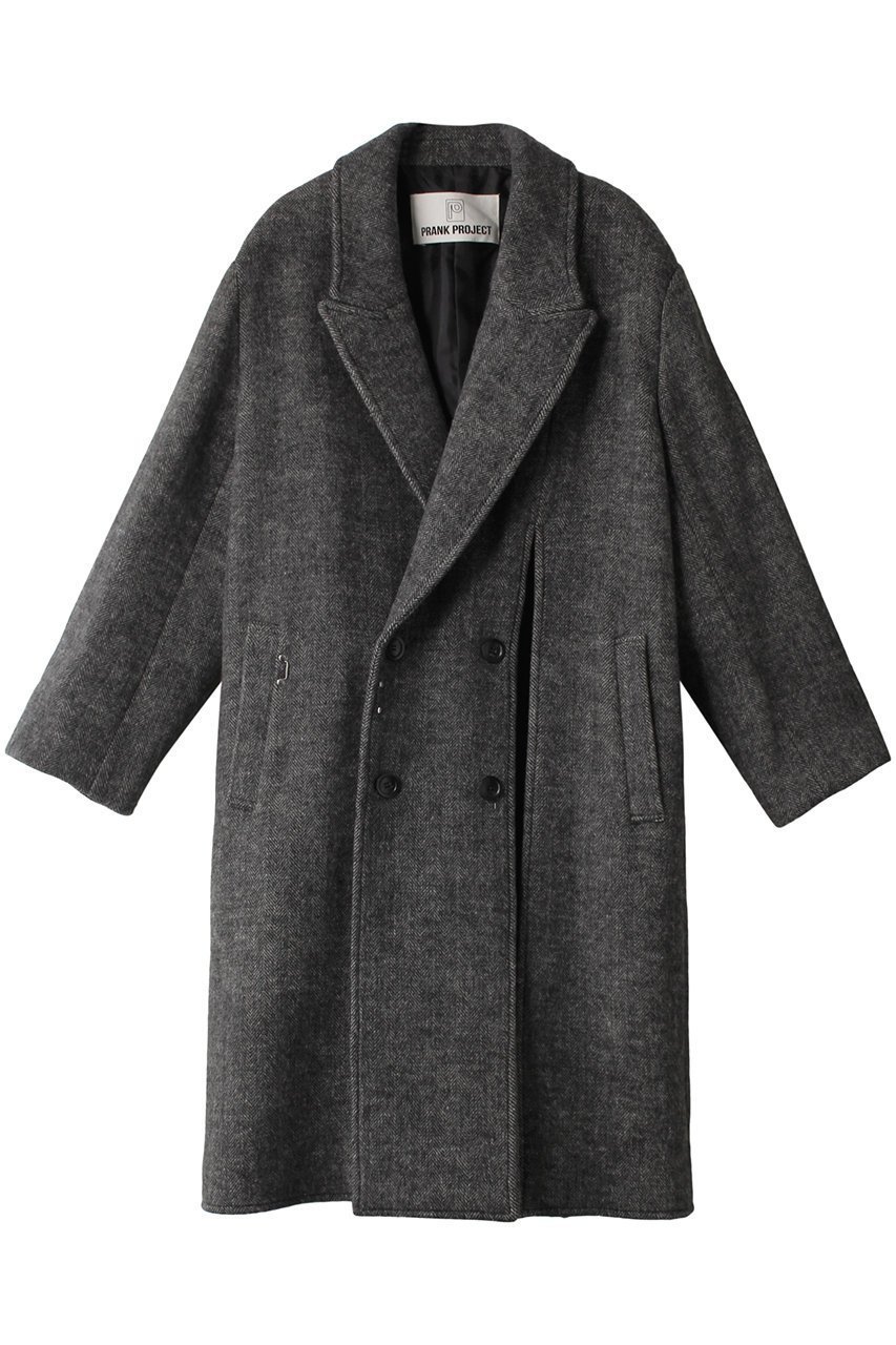 【プランク プロジェクト/PRANK PROJECT】のスリットコート/Slit Coat インテリア・キッズ・メンズ・レディースファッション・服の通販 founy(ファニー) 　ファッション　Fashion　レディースファッション　Fashion for Women　アウター　Coat / Outerwear Collection　コート・ロングコート・ピーコート　Long Coats, Peacoats & More　アシンメトリー　Asymmetrical Style　スリット　Slit, Slit Detail　フィット　Fit, Slim Fit　フロント　Front, Front Design　ロング　Long, Long-Length　GRY(グレー)|ID: prp329100004608391 ipo3291000000035064491