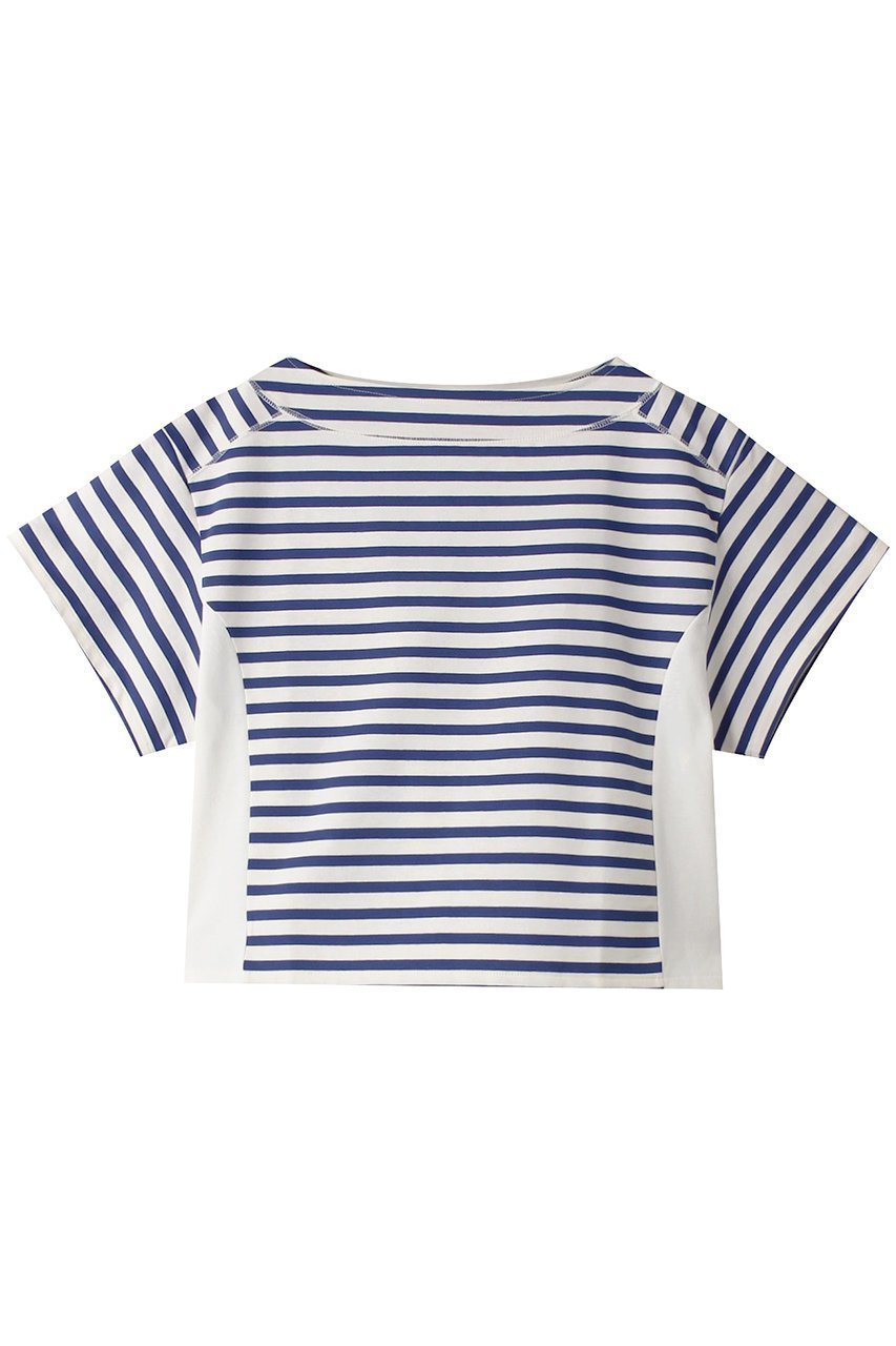【ア ヴァケーション/A VACATION】の【ELLE SHOP 限定】ボーダーTシャツ(トートバッグ付き) インテリア・キッズ・メンズ・レディースファッション・服の通販 founy(ファニー) 　ファッション　Fashion　レディースファッション　Fashion for Women　トップス・カットソー　Cut & Sew Tops　シャツ・ブラウス・オフィスカジュアル　Elegant Blouses & Button-Ups　ロングTシャツ・Tシャツ　Longline T-Shirts & Tees　カットソー・ベーシックTシャツ　Cut-and-Sewn Tops / Stretch Tees & Basics　クロップド　Cropped, Short Length　ショート　Short, Short Length　スリーブ　Sleeve, Long Sleeve / Short Sleeve　フォルム　Silhouette, Form　ボーダー　Border, Stripe　水着　Swimsuit, Swimwear　ブルー|ID: prp329100004608394 ipo3291000000032936462