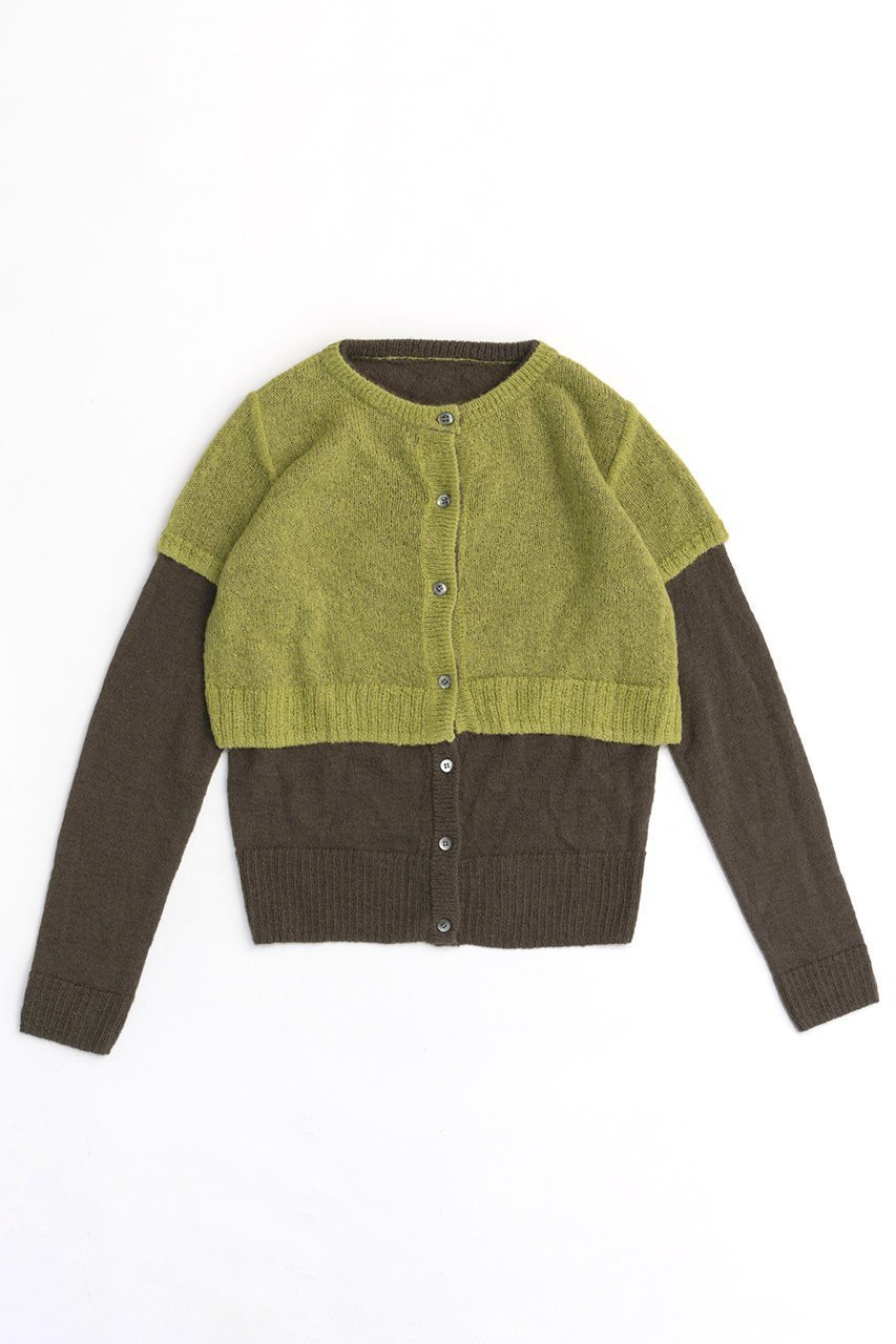【メゾンスペシャル/MAISON SPECIAL】のReversible Knit Cardigan/リバーシブルニットカーディガン インテリア・キッズ・メンズ・レディースファッション・服の通販 founy(ファニー) 　ファッション　Fashion　レディースファッション　Fashion for Women　トップス・カットソー　Cut & Sew Tops　ニット　Knit Tops & Sweaters　カーディガン・羽織り　Layered Style Cardigans　おすすめ　Recommended / Our Picks　カーディガン　Cardigan, Knitwear　シンプル　Simple, Minimal　半袖　Short Sleeve, Half Sleeve　KHK(カーキ)|ID: prp329100004608400 ipo3291000000034909846