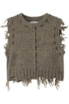 【メゾンスペシャル/MAISON SPECIAL】のDistressed Effect Fringe Knit Vest/ダメージフリンジベスト BGE(ベージュ)|ID: prp329100004608401 ipo3291000000035067632