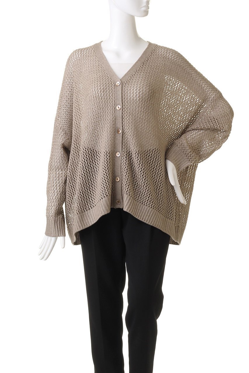 【ミズイロ インド/mizuiro ind】のmesh V neck C/D カーディガン 人気、トレンドファッション・服の通販 founy(ファニー) 　ファッション　Fashion　レディースファッション　Fashion for Women　トップス・カットソー　Cut & Sew Tops　ニット　Knit Tops & Sweaters　カーディガン・羽織り　Layered Style Cardigans　なめらか　Smooth, Silky Texture　カーディガン　Cardigan, Knitwear　シアー　Sheer, See-Through　メッシュ　Mesh, Net Fabric　秋　Autumn　other-2|ID: prp329100004608404 ipo3291000000032937004