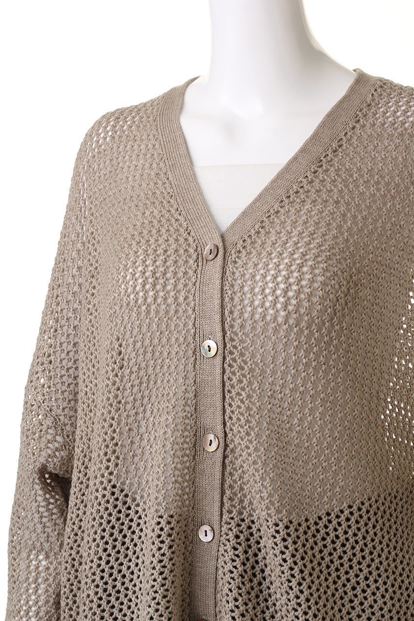 【ミズイロ インド/mizuiro ind】のmesh V neck C/D カーディガン 人気、トレンドファッション・服の通販 founy(ファニー) 　ファッション　Fashion　レディースファッション　Fashion for Women　トップス・カットソー　Cut & Sew Tops　ニット　Knit Tops & Sweaters　カーディガン・羽織り　Layered Style Cardigans　なめらか　Smooth, Silky Texture　カーディガン　Cardigan, Knitwear　シアー　Sheer, See-Through　メッシュ　Mesh, Net Fabric　秋　Autumn　other-5|ID: prp329100004608404 ipo3291000000032937028