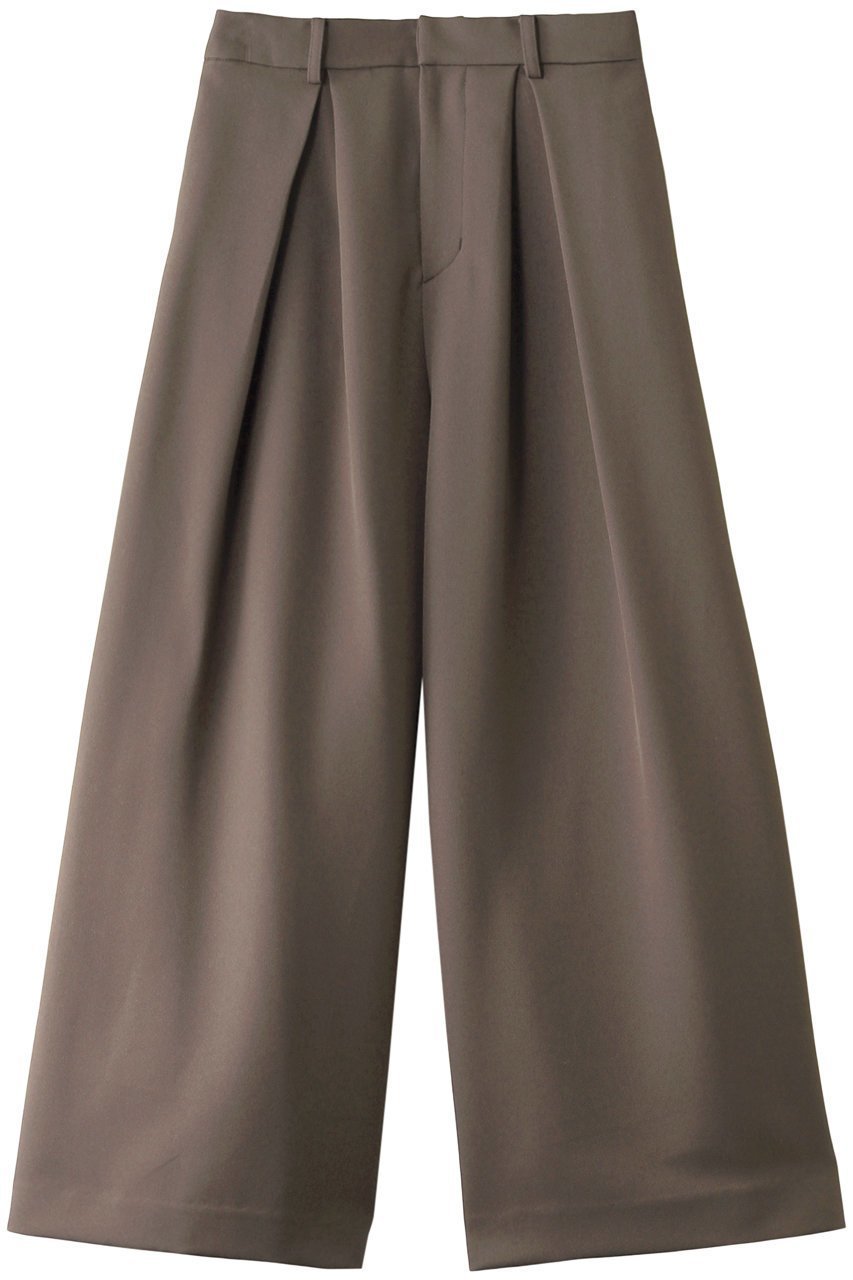 【ミディウミソリッド/MIDIUMISOLID】のhigh waist tucked straight PT パンツ インテリア・キッズ・メンズ・レディースファッション・服の通販 founy(ファニー) 　ファッション　Fashion　レディースファッション　Fashion for Women　パンツ　Pants & Trousers　シンプル　Simple, Minimal　ドレープ　Drape, Draping Fabric　フロント　Front, Front Design　ラップ　Wrap, Wrap Design　ワイド　Wide, Wide Fit　エレガント 上品　Elegant　brown|ID: prp329100004608408 ipo3291000000032937168