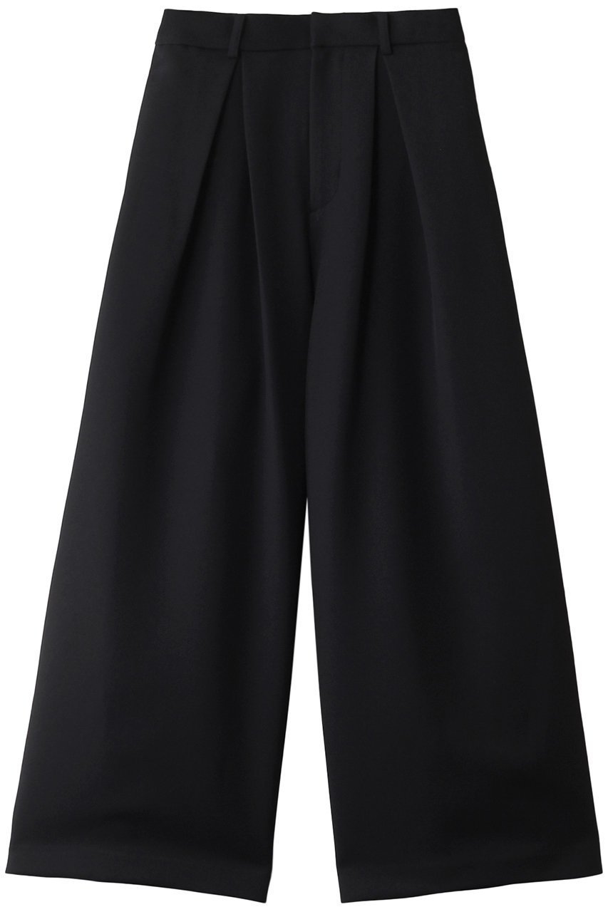 【ミディウミソリッド/MIDIUMISOLID】のhigh waist tucked straight PT パンツ インテリア・キッズ・メンズ・レディースファッション・服の通販 founy(ファニー) 　ファッション　Fashion　レディースファッション　Fashion for Women　パンツ　Pants & Trousers　シンプル　Simple, Minimal　ドレープ　Drape, Draping Fabric　フロント　Front, Front Design　ラップ　Wrap, Wrap Design　ワイド　Wide, Wide Fit　エレガント 上品　Elegant　black|ID: prp329100004608408 ipo3291000000032937177