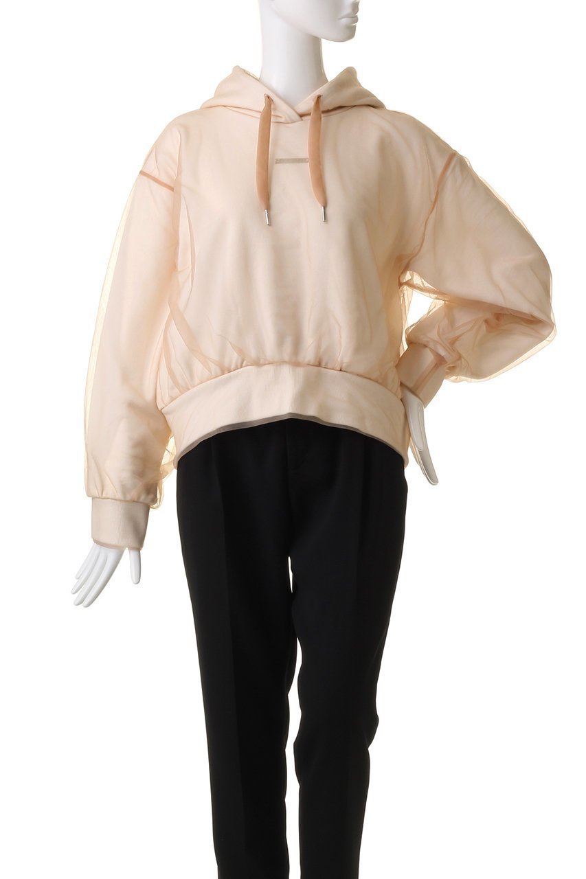 【プランク プロジェクト/PRANK PROJECT】のチュールレイヤードフーディ / Tulle Layered Hoodie 人気、トレンドファッション・服の通販 founy(ファニー) 　ファッション　Fashion　レディースファッション　Fashion for Women　トップス・カットソー　Cut & Sew Tops　シャツ・ブラウス・オフィスカジュアル　Elegant Blouses & Button-Ups　レディースパーカー・カジュアルフーディー　Casual Hoodies & Sweatshirts　ロングTシャツ・Tシャツ　Longline T-Shirts & Tees　スウェット・クルーネックトップス　Sweatshirts & Crewnecks / Relaxed Fit Sweat Tops　カットソー・ベーシックTシャツ　Cut-and-Sewn Tops / Stretch Tees & Basics　コンパクト　Compact, Small Size　チュール　Tulip, Tulip Motif　ベーシック　Basic, Essential　春　Spring　other-2|ID: prp329100004608418 ipo3291000000032938050