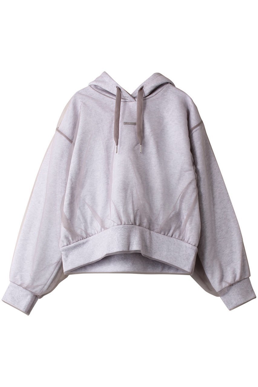 【プランク プロジェクト/PRANK PROJECT】のチュールレイヤードフーディ / Tulle Layered Hoodie 人気、トレンドファッション・服の通販 founy(ファニー) 　ファッション　Fashion　レディースファッション　Fashion for Women　トップス・カットソー　Cut & Sew Tops　シャツ・ブラウス・オフィスカジュアル　Elegant Blouses & Button-Ups　レディースパーカー・カジュアルフーディー　Casual Hoodies & Sweatshirts　ロングTシャツ・Tシャツ　Longline T-Shirts & Tees　スウェット・クルーネックトップス　Sweatshirts & Crewnecks / Relaxed Fit Sweat Tops　カットソー・ベーシックTシャツ　Cut-and-Sewn Tops / Stretch Tees & Basics　コンパクト　Compact, Small Size　チュール　Tulip, Tulip Motif　ベーシック　Basic, Essential　春　Spring　 other-1|ID: prp329100004608418 ipo3291000000034421578