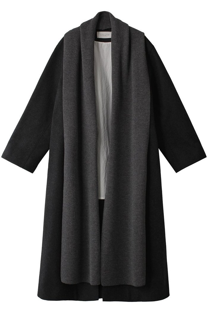 【プレインピープル/PLAIN PEOPLE】の【ESLOW】TOP MELTON ROBE COAT インテリア・キッズ・メンズ・レディースファッション・服の通販 founy(ファニー) https://founy.com/ ファッション Fashion レディースファッション Fashion for Women アウター Coat / Outerwear Collection コート・ロングコート・ピーコート Long Coats, Peacoats & More ショール Shawl, Wrap シンプル Simple, Minimal ストール Stole, Wrap メルトン Melton, Heavy Wool ロング Long, Long-Length |ID: prp329100004608423 ipo3291000000032938211