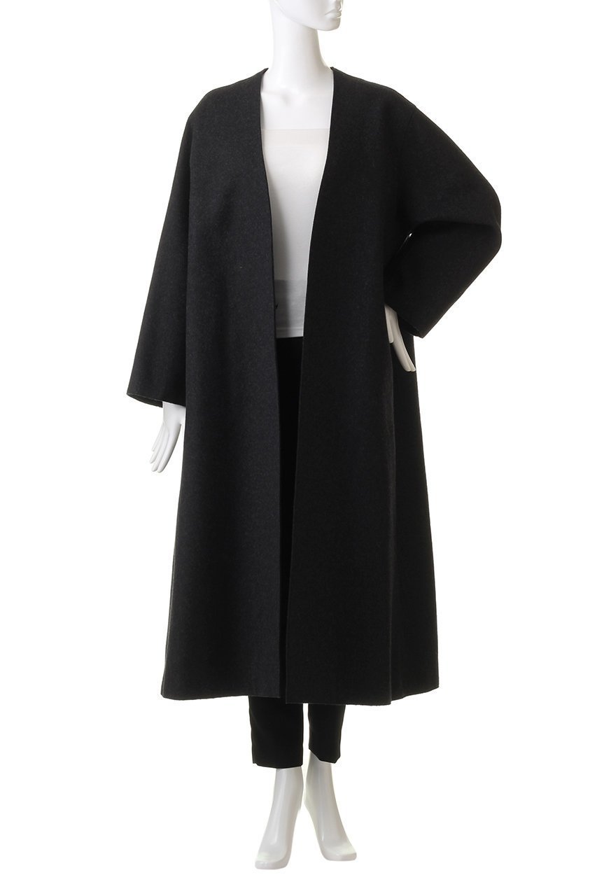 【プレインピープル/PLAIN PEOPLE】の【ESLOW】TOP MELTON ROBE COAT 人気、トレンドファッション・服の通販 founy(ファニー) 　ファッション　Fashion　レディースファッション　Fashion for Women　アウター　Coat / Outerwear Collection　コート・ロングコート・ピーコート　Long Coats, Peacoats & More　ショール　Shawl, Wrap　シンプル　Simple, Minimal　ストール　Stole, Wrap　メルトン　Melton, Heavy Wool　ロング　Long, Long-Length　other-8|ID: prp329100004608423 ipo3291000000032938285