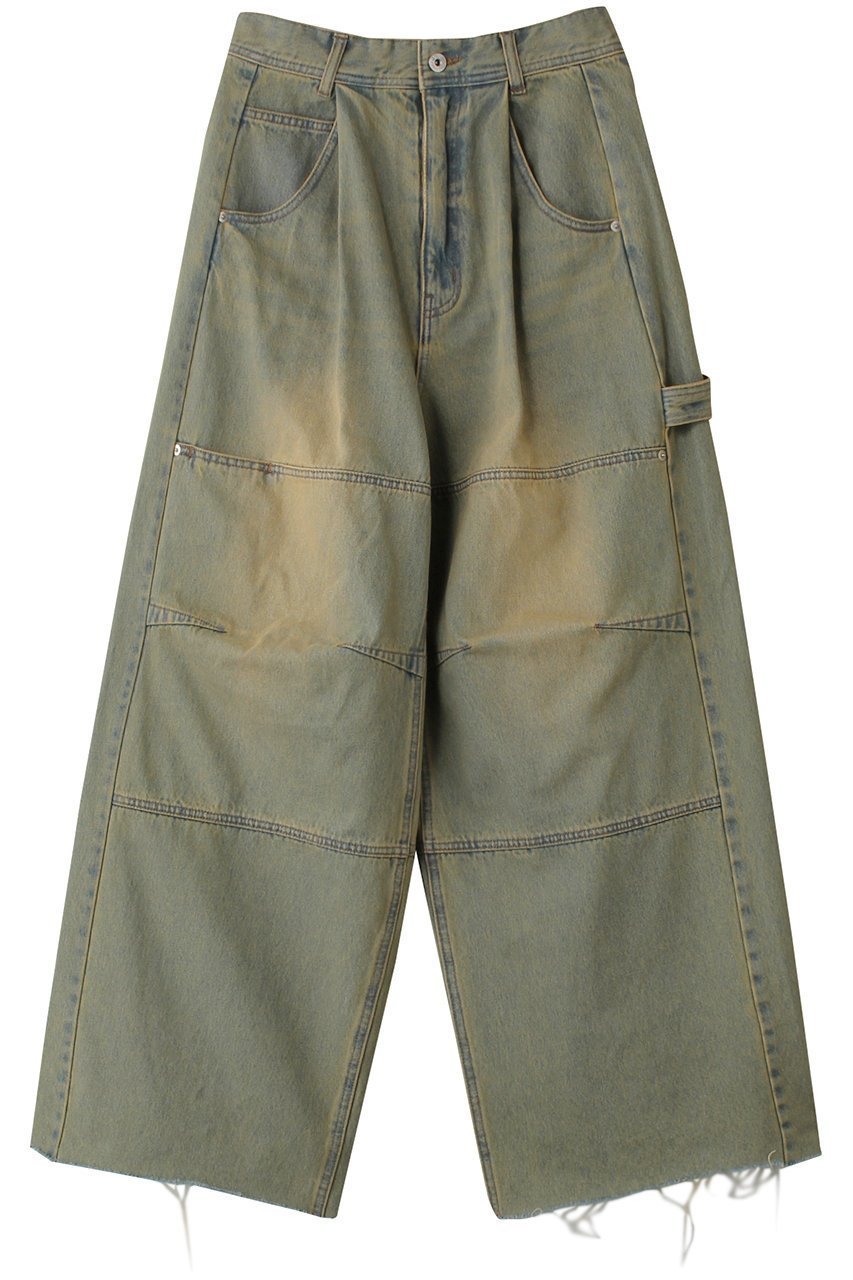 【プランク プロジェクト/PRANK PROJECT】のバギーペインターデニムパンツ/Baggy Painter Denim Pants インテリア・キッズ・メンズ・レディースファッション・服の通販 founy(ファニー) 　ファッション　Fashion　レディースファッション　Fashion for Women　パンツ　Pants & Trousers　デニムパンツ・ジーンズ・美脚デニム　Denim Jeans & Pants　デニム　Denim, Jeans Material　パターン　Pattern, Design Print　ブリーチ　Bleach, Washed Finish　ワイド　Wide, Wide Fit　BLU(ブルー)|ID: prp329100004608424 ipo3291000000032938295