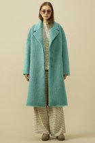 【プレインピープル/PLAIN PEOPLE】のアルパカシャギーコート ブルーグリーン|ID: prp329100004608430 ipo3291000000032938621