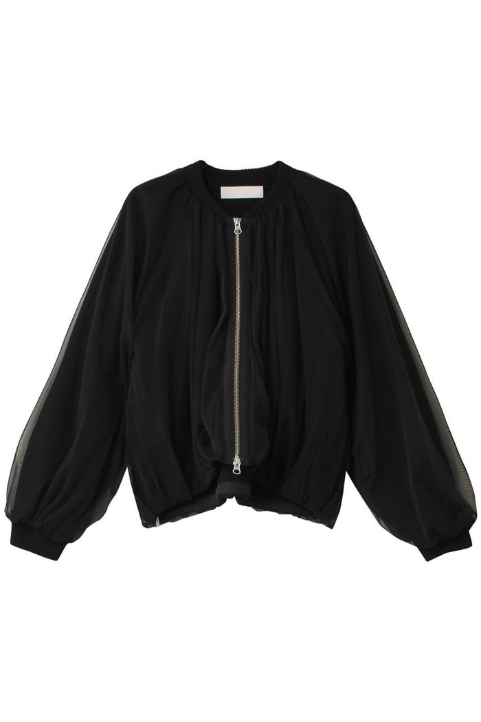 【マリリンムーン/MARILYN MOON】のチュールレイヤードバルーンニットブルゾン インテリア・キッズ・メンズ・レディースファッション・服の通販 founy(ファニー) https://founy.com/ ファッション Fashion レディースファッション Fashion for Women アウター Coat / Outerwear Collection レディースジャケット・軽アウター Jackets ブルゾンジャケット・スポーティアウター Blouson Jackets ギャザー Gathered, Ruffled コンパクト Compact, Small Size シアー Sheer, See-Through ジャケット Jacket, Outerwear チュール Tulip, Tulip Motif デニム Denim, Jeans Material バルーン Balloon, Balloon Silhouette ブルゾン Blouson, Bomber Jacket ミドル Middle Length, Mid Height モダン Modern, Contemporary 畦 Ribbed Knit |ID: prp329100004608431 ipo3291000000035552018