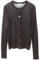 【マルティニーク/martinique】の【l heritage martinique】ラメランダムリブクルーネックカーディガン ダークブラウン|ID: prp329100004608433 ipo3291000000032938615