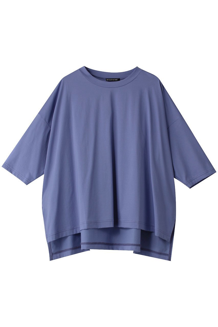【ミズイロ インド/mizuiro ind】のwide c/neck half slv PO プルオーバー インテリア・キッズ・メンズ・レディースファッション・服の通販 founy(ファニー) 　ファッション　Fashion　レディースファッション　Fashion for Women　トップス・カットソー　Cut & Sew Tops　シャツ・ブラウス・オフィスカジュアル　Elegant Blouses & Button-Ups　ロングTシャツ・Tシャツ　Longline T-Shirts & Tees　カジュアルプルオーバー・ニットトップス　Pullovers & Knit Tops / Casual Pullovers　カットソー・ベーシックTシャツ　Cut-and-Sewn Tops / Stretch Tees & Basics　おすすめ　Recommended / Our Picks　ショート　Short, Short Length　スキニー　Skinny, Slim Fit　スリット　Slit, Slit Detail　スリーブ　Sleeve, Long Sleeve / Short Sleeve　ボトム　Bottoms, Lower Wear　リラックス　Relax, Relaxed Fit　ルーズ　Loose, Oversized　ワイド　Wide, Wide Fit　今季　This Season, Current Season　l.blue|ID: prp329100004608436 ipo3291000000032938657