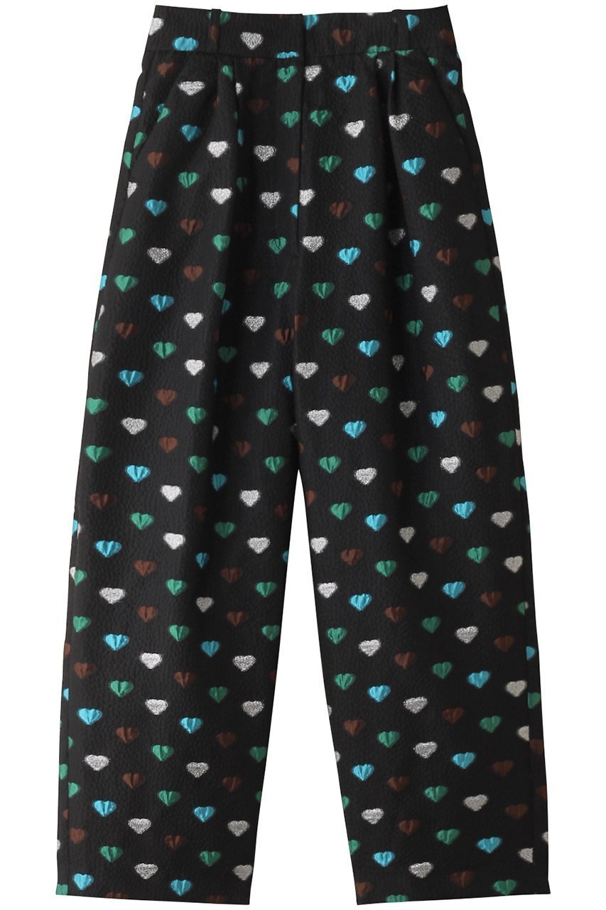 【メゾンスペシャル/MAISON SPECIAL】のHeart Jacquard Pants/ハートジャガードパンツ インテリア・キッズ・メンズ・レディースファッション・服の通販 founy(ファニー) 　ファッション　Fashion　レディースファッション　Fashion for Women　パンツ　Pants & Trousers　ジャカード／ジャガード　Jacquard, Woven Pattern　セットアップ　Set-Up, Coordinated Outfit　チュニック　Tunic, Long Top　エレガント 上品　Elegant　BLK(ブラック)|ID: prp329100004608445 ipo3291000000035055624