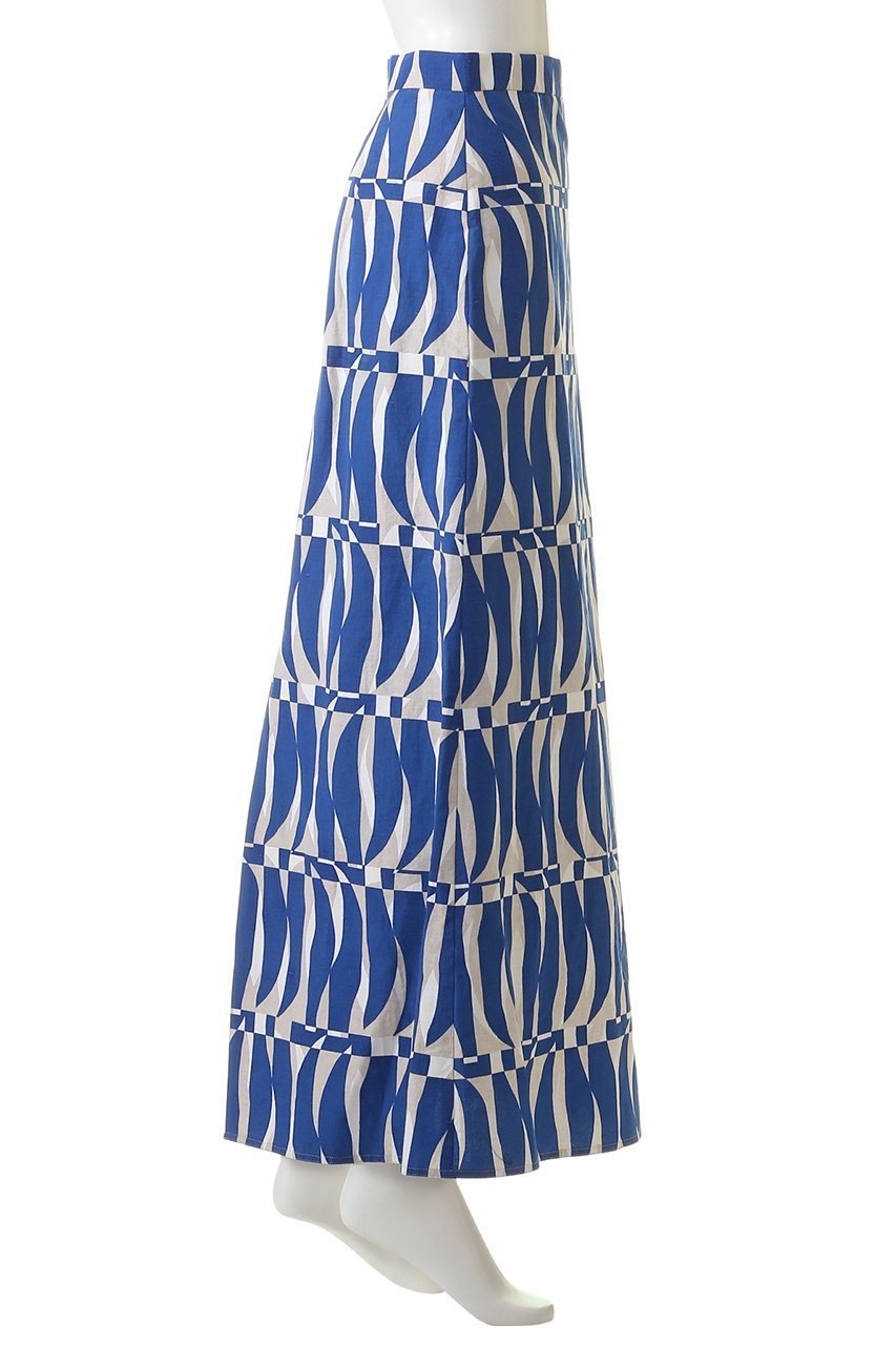 【マルティニーク/martinique】の【CURRENTAGE】Flare Long Skirt 人気、トレンドファッション・服の通販 founy(ファニー) 　ファッション　Fashion　レディースファッション　Fashion for Women　スカート　Skirts　ロングスカート　Long Skirts / Maxi & Midi Skirts　おすすめ　Recommended / Our Picks　サマー　Summer, Summer Style　フレア　Flare, Flared　プリント　Print, Printed Pattern　リネン　Linen, Linen Fabric　ロング　Long, Long-Length　other-3|ID: prp329100004608446 ipo3291000000032938916
