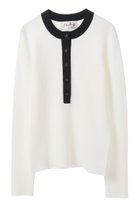 【マルティニーク/martinique】の【l heritage martinique】コットンナイロンスムースヘンリーネックプルオーバー オフ×ブラック|ID: prp329100004608456 ipo3291000000032939365