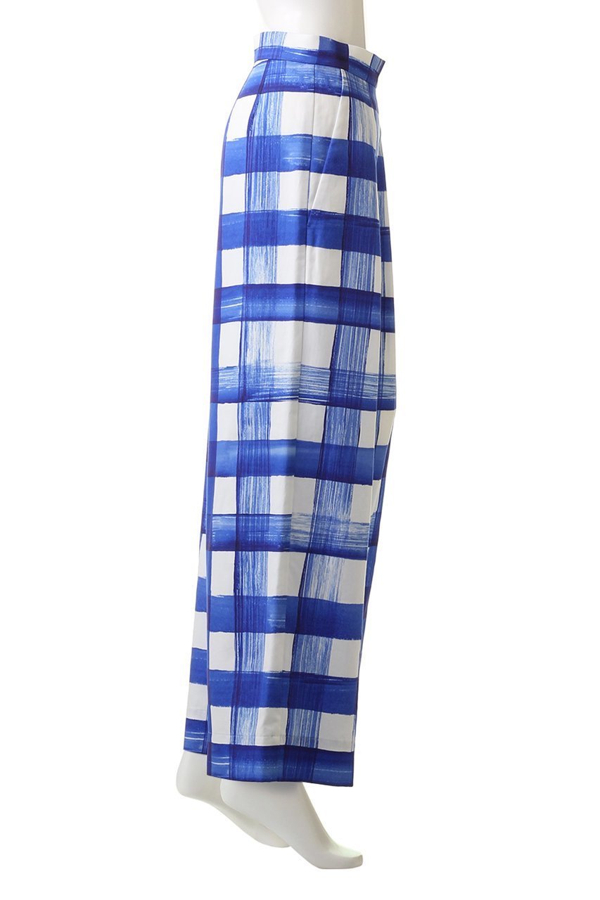 【マルティニーク/martinique】のBRUSH CHECKパンツ 人気、トレンドファッション・服の通販 founy(ファニー) 　ファッション　Fashion　レディースファッション　Fashion for Women　パンツ　Pants & Trousers　サテン　Satin, Glossy Fabric　チェック　Check, Plaid, Tartan　フロント　Front, Front Design　プリント　Print, Printed Pattern　other-3|ID: prp329100004608457 ipo3291000000032939392