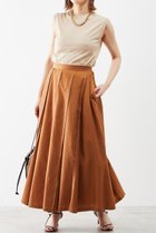 【マルティニーク/martinique】の【l heritage martinique】キュプラコットンツイルソフトタックスカート ブラウン|ID: prp329100004608458 ipo3291000000032939377