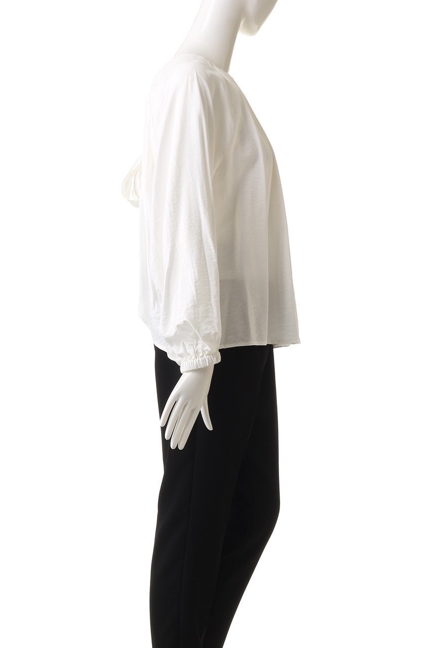 【エリオポール/heliopole】のレーヨンポプリンバックギャザーブラウス 人気、トレンドファッション・服の通販 founy(ファニー) 　ファッション　Fashion　レディースファッション　Fashion for Women　トップス・カットソー　Cut & Sew Tops　シャツ・ブラウス・オフィスカジュアル　Elegant Blouses & Button-Ups　バッグ　Bags　とろみ　Fluid, Flowy Fabric　ギャザー　Gathered, Ruffled　シンプル　Simple, Minimal　スリーブ　Sleeve, Long Sleeve / Short Sleeve　ドレープ　Drape, Draping Fabric　バランス　Balance, Style Balance　ボトム　Bottoms, Lower Wear　リボン　Ribbon, Bow　ループ　Loop, Loop Knit　ロング　Long, Long-Length　other-3|ID: prp329100004608464 ipo3291000000032939642