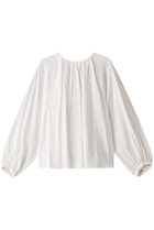 【エリオポール/heliopole】のレーヨンポプリンバックギャザーブラウス ホワイト|ID: prp329100004608464 ipo3291000000035064209