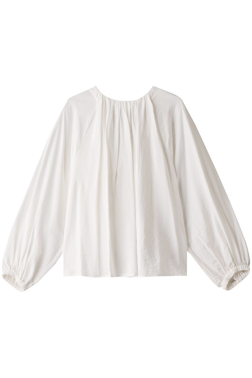 【エリオポール/heliopole】のレーヨンポプリンバックギャザーブラウス 人気、トレンドファッション・服の通販 founy(ファニー) ファッション Fashion レディースファッション Fashion for Women トップス・カットソー Cut & Sew Tops シャツ・ブラウス・オフィスカジュアル Elegant Blouses & Button-Ups バッグ Bags とろみ Fluid, Flowy Fabric ギャザー Gathered, Ruffled シンプル Simple, Minimal スリーブ Sleeve, Long Sleeve / Short Sleeve ドレープ Drape, Draping Fabric バランス Balance, Style Balance ボトム Bottoms, Lower Wear リボン Ribbon, Bow ループ Loop, Loop Knit ロング Long, Long-Length other-1|ID: prp329100004608464 ipo3291000000036029403