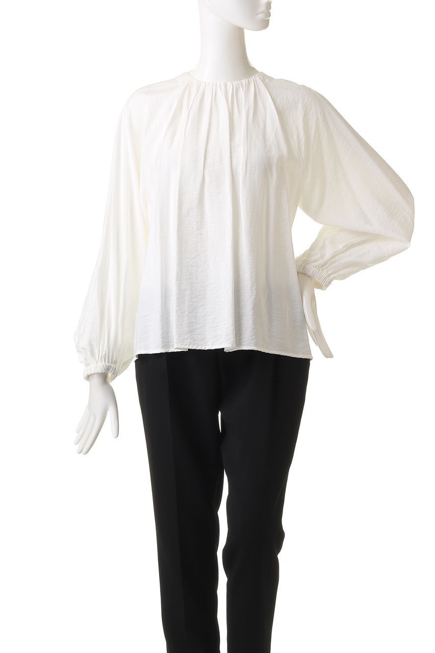 【エリオポール/heliopole】のレーヨンポプリンバックギャザーブラウス 人気、トレンドファッション・服の通販 founy(ファニー) ファッション Fashion レディースファッション Fashion for Women トップス・カットソー Cut & Sew Tops シャツ・ブラウス・オフィスカジュアル Elegant Blouses & Button-Ups バッグ Bags とろみ Fluid, Flowy Fabric ギャザー Gathered, Ruffled シンプル Simple, Minimal スリーブ Sleeve, Long Sleeve / Short Sleeve ドレープ Drape, Draping Fabric バランス Balance, Style Balance ボトム Bottoms, Lower Wear リボン Ribbon, Bow ループ Loop, Loop Knit ロング Long, Long-Length other-2|ID: prp329100004608464 ipo3291000000036029406