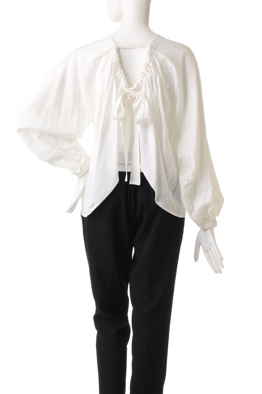 【エリオポール/heliopole】のレーヨンポプリンバックギャザーブラウス 人気、トレンドファッション・服の通販 founy(ファニー) ファッション Fashion レディースファッション Fashion for Women トップス・カットソー Cut & Sew Tops シャツ・ブラウス・オフィスカジュアル Elegant Blouses & Button-Ups バッグ Bags とろみ Fluid, Flowy Fabric ギャザー Gathered, Ruffled シンプル Simple, Minimal スリーブ Sleeve, Long Sleeve / Short Sleeve ドレープ Drape, Draping Fabric バランス Balance, Style Balance ボトム Bottoms, Lower Wear リボン Ribbon, Bow ループ Loop, Loop Knit ロング Long, Long-Length other-4|ID: prp329100004608464 ipo3291000000036029408