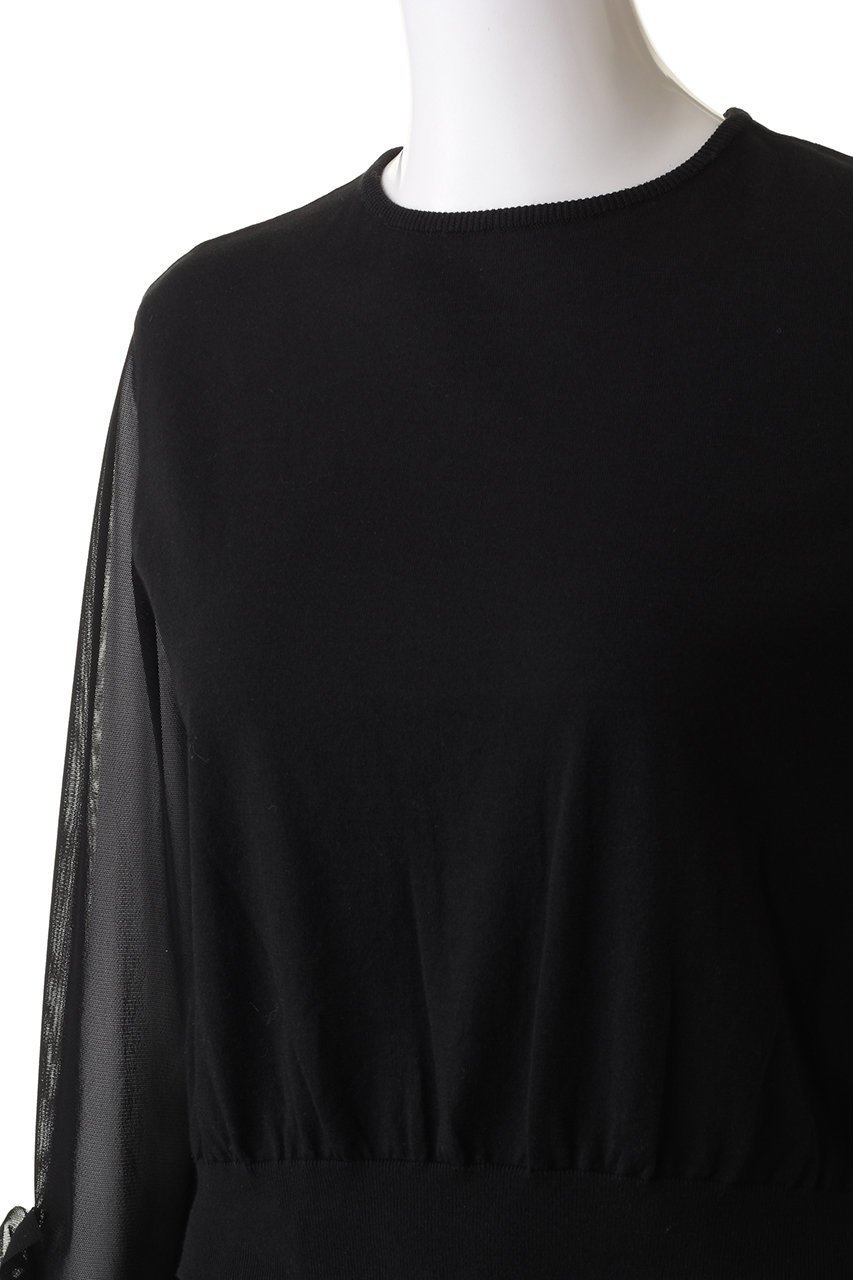 【デザイン ワークス/DESIGN WORKS】の【BEAUVET】 チュールネットプルオーバー 人気、トレンドファッション・服の通販 founy(ファニー) 　ファッション　Fashion　レディースファッション　Fashion for Women　トップス・カットソー　Cut & Sew Tops　シャツ・ブラウス・オフィスカジュアル　Elegant Blouses & Button-Ups　ロングTシャツ・Tシャツ　Longline T-Shirts & Tees　カジュアルプルオーバー・ニットトップス　Pullovers & Knit Tops / Casual Pullovers　カットソー・ベーシックTシャツ　Cut-and-Sewn Tops / Stretch Tees & Basics　シアー　Sheer, See-Through　ショート　Short, Short Length　スリーブ　Sleeve, Long Sleeve / Short Sleeve　チュール　Tulip, Tulip Motif　デニム　Denim, Jeans Material　フェミニン　Feminine, Girly　フリル　Frill, Ruffle　ロング　Long, Long-Length　エレガント 上品　Elegant　other-5|ID: prp329100004608469 ipo3291000000035907952