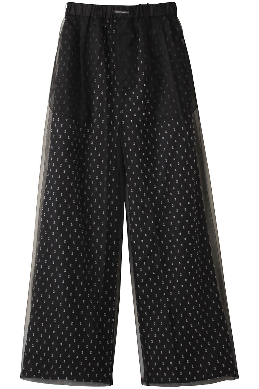【プランク プロジェクト/PRANK PROJECT】のドットジャガードパンツ / Dot Jacquard Pants インテリア・キッズ・メンズ・レディースファッション・服の通販 founy(ファニー) 　ファッション　Fashion　レディースファッション　Fashion for Women　パンツ　Pants & Trousers　カットジャガード　Cut Jacquard　チュール　Tulip, Tulip Motif　デニム　Denim, Jeans Material　ドット　Polka Dot, Dot Pattern　リラックス　Relax, Relaxed Fit　BLK(ブラック)|ID: prp329100004608470 ipo3291000000032939988