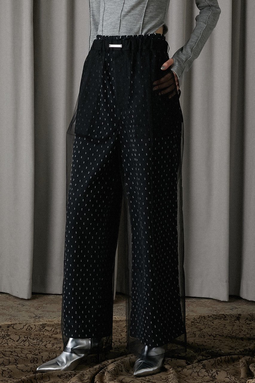 【プランク プロジェクト/PRANK PROJECT】のドットジャガードパンツ / Dot Jacquard Pants 人気、トレンドファッション・服の通販 founy(ファニー) 　ファッション　Fashion　レディースファッション　Fashion for Women　パンツ　Pants & Trousers　カットジャガード　Cut Jacquard　チュール　Tulip, Tulip Motif　デニム　Denim, Jeans Material　ドット　Polka Dot, Dot Pattern　リラックス　Relax, Relaxed Fit　other-6|ID: prp329100004608470 ipo3291000000032940030