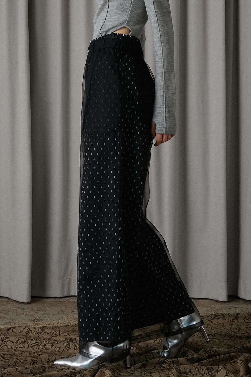 【プランク プロジェクト/PRANK PROJECT】のドットジャガードパンツ / Dot Jacquard Pants 人気、トレンドファッション・服の通販 founy(ファニー) 　ファッション　Fashion　レディースファッション　Fashion for Women　パンツ　Pants & Trousers　カットジャガード　Cut Jacquard　チュール　Tulip, Tulip Motif　デニム　Denim, Jeans Material　ドット　Polka Dot, Dot Pattern　リラックス　Relax, Relaxed Fit　other-7|ID: prp329100004608470 ipo3291000000032940037