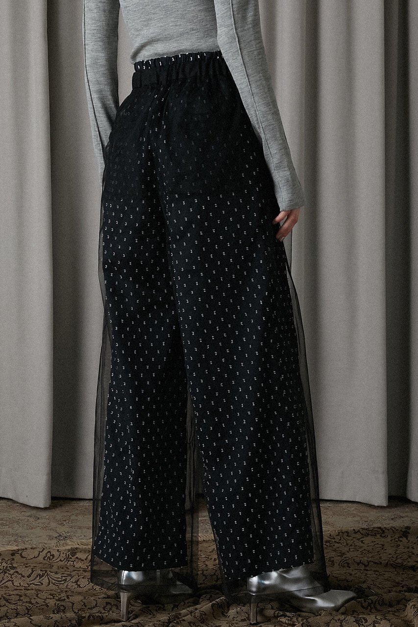 【プランク プロジェクト/PRANK PROJECT】のドットジャガードパンツ / Dot Jacquard Pants 人気、トレンドファッション・服の通販 founy(ファニー) 　ファッション　Fashion　レディースファッション　Fashion for Women　パンツ　Pants & Trousers　カットジャガード　Cut Jacquard　チュール　Tulip, Tulip Motif　デニム　Denim, Jeans Material　ドット　Polka Dot, Dot Pattern　リラックス　Relax, Relaxed Fit　other-8|ID: prp329100004608470 ipo3291000000032940047