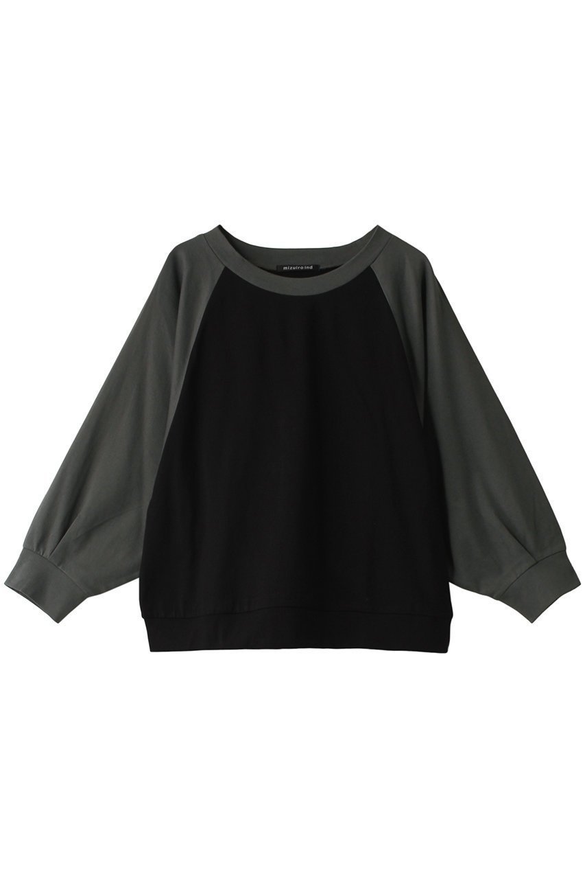 【ミズイロ インド/mizuiro ind】のbicolor raglan P/O プルオーバー インテリア・キッズ・メンズ・レディースファッション・服の通販 founy(ファニー) 　ファッション　Fashion　レディースファッション　Fashion for Women　トップス・カットソー　Cut & Sew Tops　シャツ・ブラウス・オフィスカジュアル　Elegant Blouses & Button-Ups　ロングTシャツ・Tシャツ　Longline T-Shirts & Tees　カジュアルプルオーバー・ニットトップス　Pullovers & Knit Tops / Casual Pullovers　カットソー・ベーシックTシャツ　Cut-and-Sewn Tops / Stretch Tees & Basics　スリーブ　Sleeve, Long Sleeve / Short Sleeve　ロング　Long, Long-Length　black|ID: prp329100004608480 ipo3291000000032940581