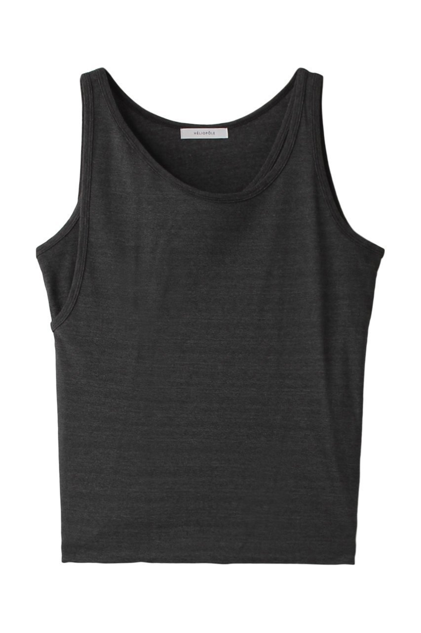 【エリオポール/heliopole】のレイヤードタンクトップ インテリア・キッズ・メンズ・レディースファッション・服の通販 founy(ファニー) 　ファッション　Fashion　レディースファッション　Fashion for Women　トップス・カットソー　Cut & Sew Tops　キャミソール&ノースリーブ　Camisoles & Sleeveless Tops　シャツ・ブラウス・オフィスカジュアル　Elegant Blouses & Button-Ups　ロングTシャツ・Tシャツ　Longline T-Shirts & Tees　カットソー・ベーシックTシャツ　Cut-and-Sewn Tops / Stretch Tees & Basics　インナー　Innerwear　キャミソール　Camisole, Spaghetti Strap Top　シンプル　Simple, Minimal　タンク　Tank Top, Sleeveless Top　ブラック|ID: prp329100004608483 ipo3291000000032940648