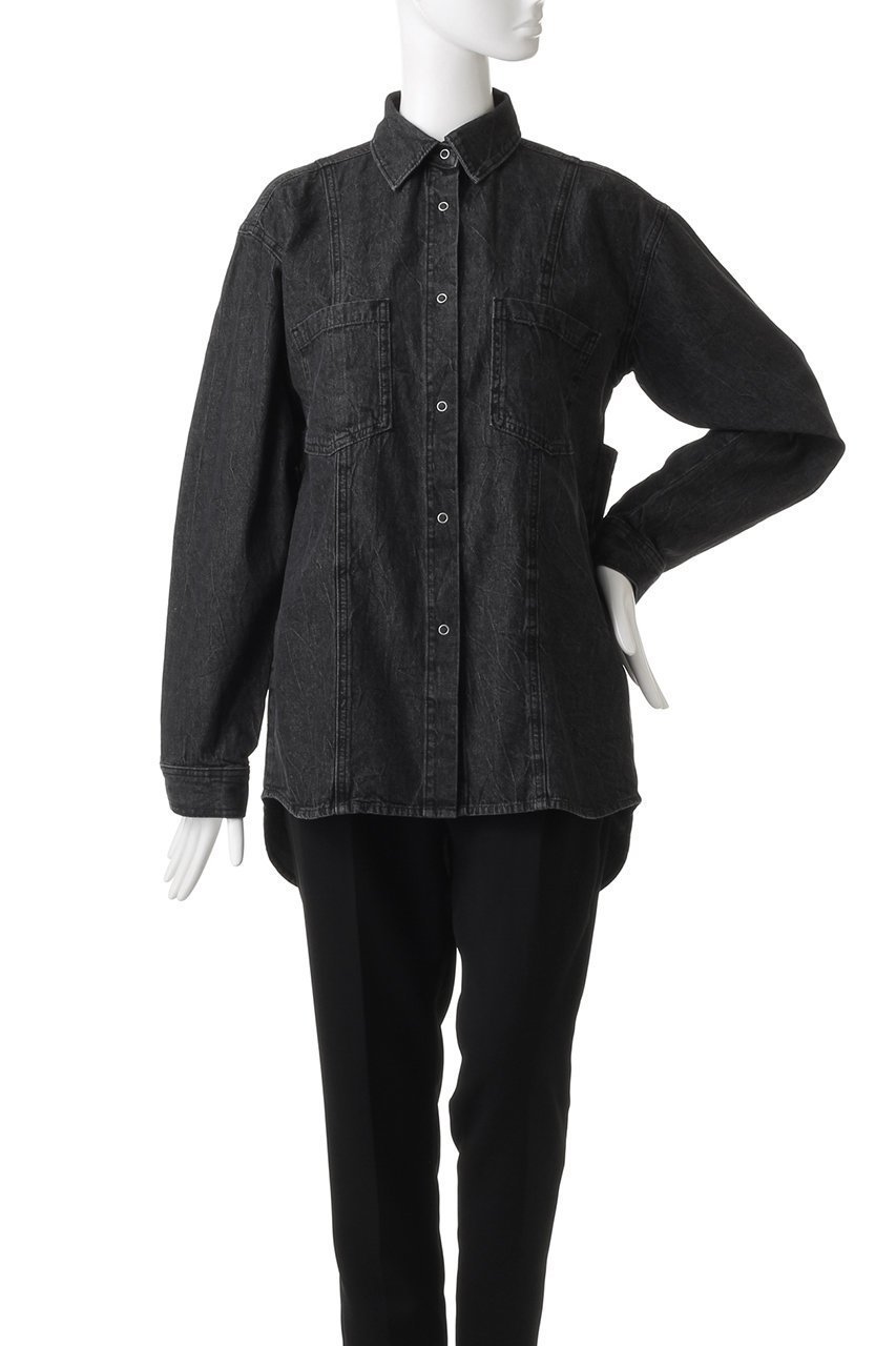 【メゾンスペシャル/MAISON SPECIAL】のバックストラップデニムシャツ 人気、トレンドファッション・服の通販 founy(ファニー) 　ファッション　Fashion　レディースファッション　Fashion for Women　トップス・カットソー　Cut & Sew Tops　シャツ・ブラウス・オフィスカジュアル　Elegant Blouses & Button-Ups　バッグ　Bags　インナー　Innerwear　スリーブ　Sleeve, Long Sleeve / Short Sleeve　タッセル　Tassel, Fringe　デニム　Denim, Jeans Material　ランダム　Random, Irregular　リボン　Ribbon, Bow　リラックス　Relax, Relaxed Fit　ロング　Long, Long-Length　other-2|ID: prp329100004608489 ipo3291000000032940840