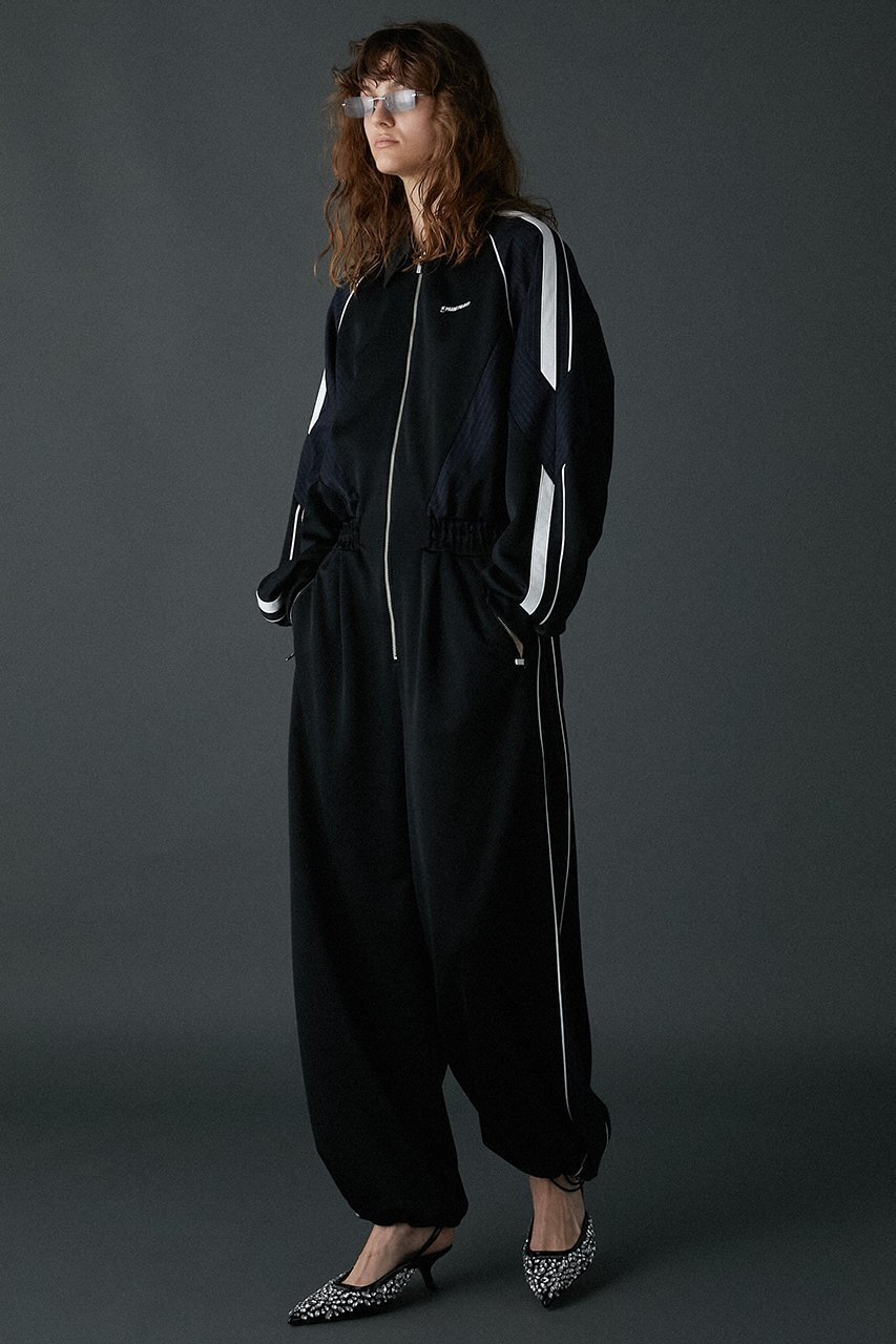 【プランク プロジェクト/PRANK PROJECT】のジャージオールインワン / Jersey All In One 人気、トレンドファッション・服の通販 founy(ファニー) ファッション Fashion レディースファッション Fashion for Women パンツ Pants & Trousers おすすめ Recommended / Our Picks ストライプ Stripe, Striped Pattern ルーズ Loose, Oversized 切替 Switching, Contrast Panel 軽量 Lightweight, Ultra Light other-2|ID: prp329100004608501 ipo3291000000034423227