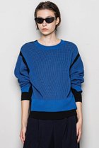 【エッセン ロートレアモン/ESSEN LAUTREAMONT】のハイショクメッシュ2WAYニット 人気、トレンドファッション・服の通販 founy(ファニー) ファッション Fashion レディースファッション Fashion for Women トップス・カットソー Cut & Sew Tops ニット Knit Tops & Sweaters カジュアルプルオーバー・ニットトップス Pullovers & Knit Tops / Casual Pullovers シンプル Simple, Minimal メッシュ Mesh, Net Fabric thumbnail ブルー×ブラック|ID: prp329100004608509 ipo3291000000032941398