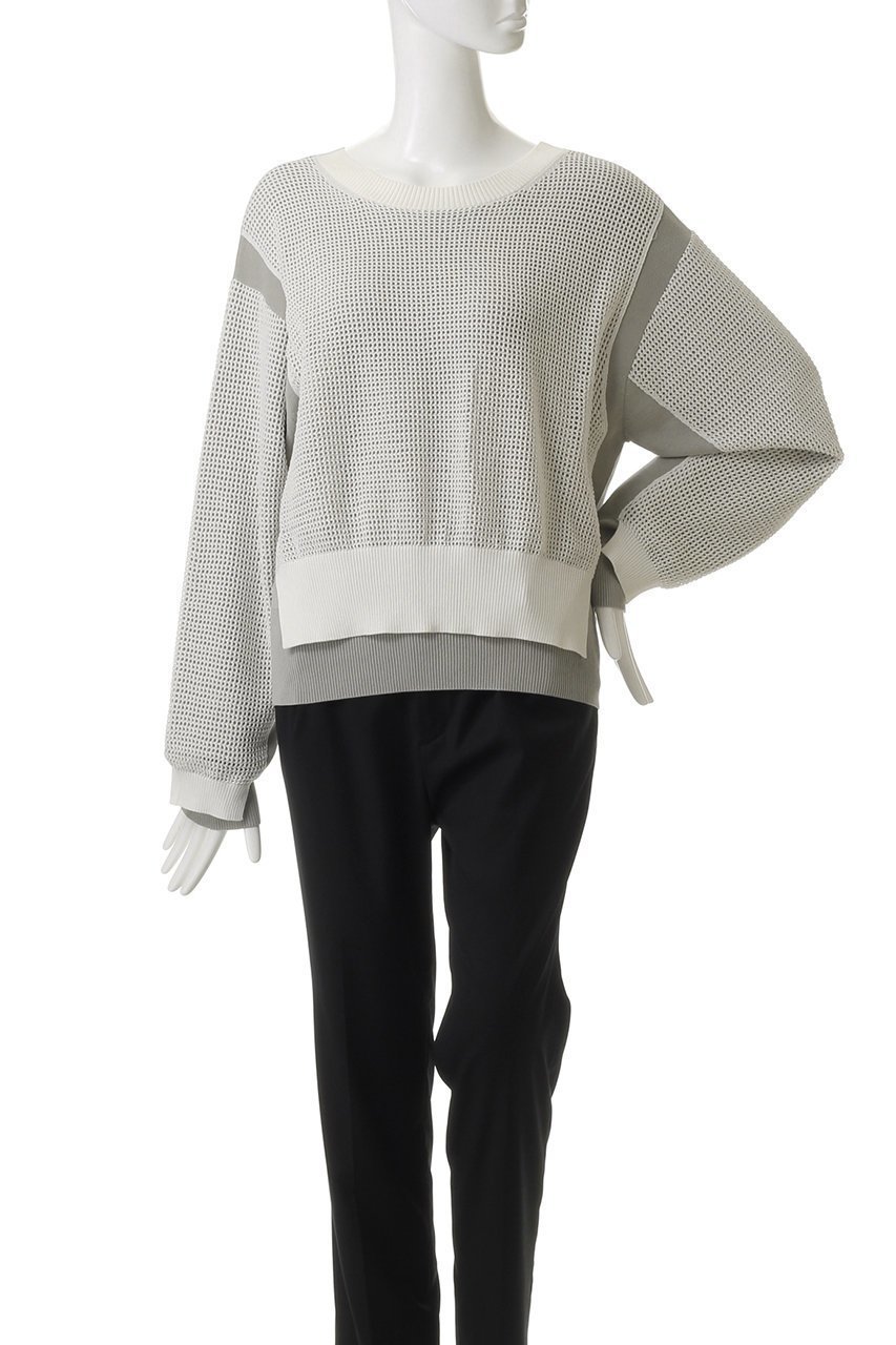【エッセン ロートレアモン/ESSEN LAUTREAMONT】のハイショクメッシュ2WAYニット 人気、トレンドファッション・服の通販 founy(ファニー) 　ファッション　Fashion　レディースファッション　Fashion for Women　トップス・カットソー　Cut & Sew Tops　ニット　Knit Tops & Sweaters　カジュアルプルオーバー・ニットトップス　Pullovers & Knit Tops / Casual Pullovers　シンプル　Simple, Minimal　メッシュ　Mesh, Net Fabric　other-2|ID: prp329100004608509 ipo3291000000032941426