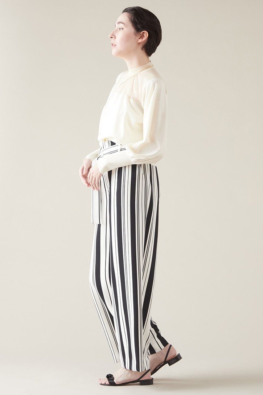 【マルティニーク/martinique】のコントラストプルオーバー 人気、トレンドファッション・服の通販 founy(ファニー) 　ファッション　Fashion　レディースファッション　Fashion for Women　トップス・カットソー　Cut & Sew Tops　ニット　Knit Tops & Sweaters　カジュアルプルオーバー・ニットトップス　Pullovers & Knit Tops / Casual Pullovers　シアー　Sheer, See-Through　ハイネック　High Neck, Mock Neck　夏　Summer　other-5|ID: prp329100004608512 ipo3291000000035042269