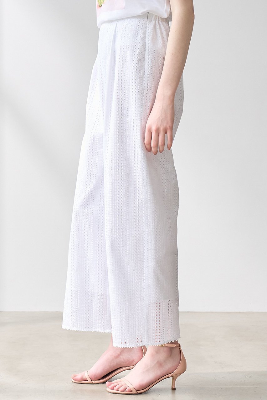 【アナイ/ANAYI】のレース刺繍タックパンツ 人気、トレンドファッション・服の通販 founy(ファニー) 　ファッション　Fashion　レディースファッション　Fashion for Women　パンツ　Pants & Trousers　おすすめ　Recommended / Our Picks　グラデーション　Gradient, Ombre　ジャケット　Jacket, Outerwear　ストライプ　Stripe, Striped Pattern　セットアップ　Set-Up, Coordinated Outfit　ドット　Polka Dot, Dot Pattern　フラワー　Flower, Floral　モダン　Modern, Contemporary　リラックス　Relax, Relaxed Fit　レース　Lace, Lace Fabric　ワイド　Wide, Wide Fit　ワーク　Workwear, Utility Style　再入荷　Restock / Back in Stock　other-6|ID: prp329100004608516 ipo3291000000035054645