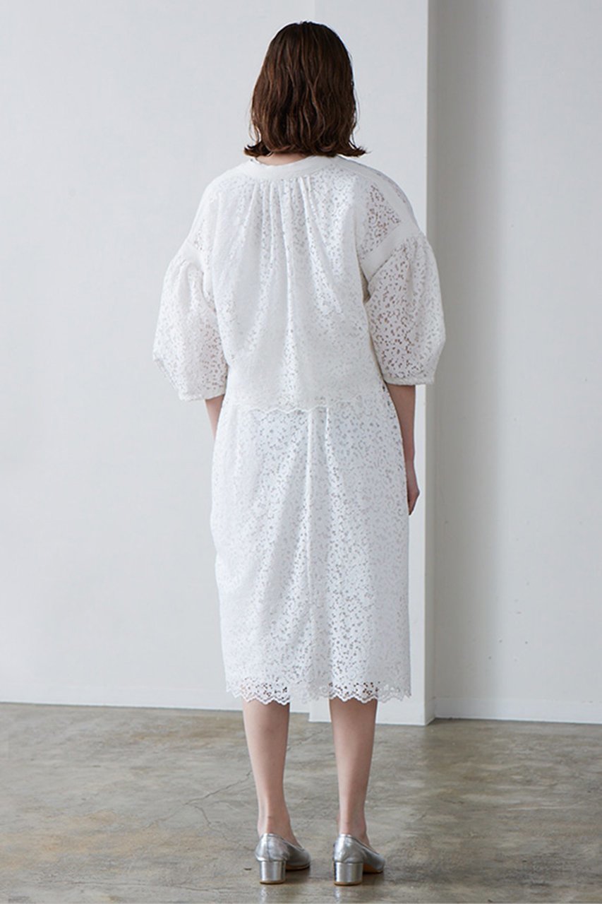 【マリリンムーン/MARILYN MOON】のAラインタックレーススカート 人気、トレンドファッション・服の通販 founy(ファニー) 　ファッション　Fashion　レディースファッション　Fashion for Women　スカート　Skirts　ロングスカート　Long Skirts / Maxi & Midi Skirts　おすすめ　Recommended / Our Picks　シアー　Sheer, See-Through　ジャケット　Jacket, Outerwear　セットアップ　Set-Up, Coordinated Outfit　チュール　Tulip, Tulip Motif　レース　Lace, Lace Fabric　ロング　Long, Long-Length　夏　Summer　春　Spring　S/S・春夏　SS, Spring/Summer, Warm Season　other-8|ID: prp329100004608518 ipo3291000000032941660