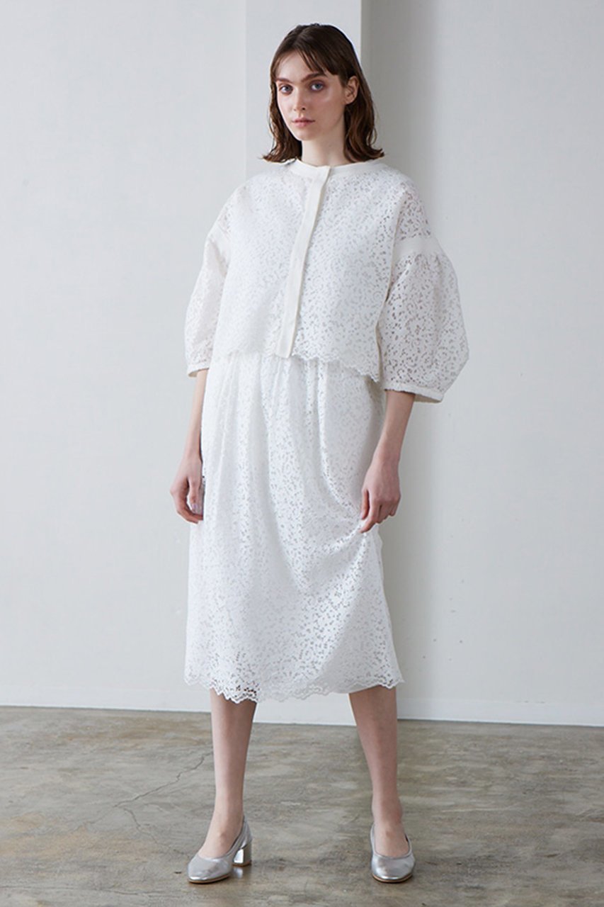 【マリリンムーン/MARILYN MOON】のAラインタックレーススカート 人気、トレンドファッション・服の通販 founy(ファニー) 　ファッション　Fashion　レディースファッション　Fashion for Women　スカート　Skirts　ロングスカート　Long Skirts / Maxi & Midi Skirts　おすすめ　Recommended / Our Picks　シアー　Sheer, See-Through　ジャケット　Jacket, Outerwear　セットアップ　Set-Up, Coordinated Outfit　チュール　Tulip, Tulip Motif　レース　Lace, Lace Fabric　ロング　Long, Long-Length　夏　Summer　春　Spring　S/S・春夏　SS, Spring/Summer, Warm Season　other-6|ID: prp329100004608518 ipo3291000000035550991