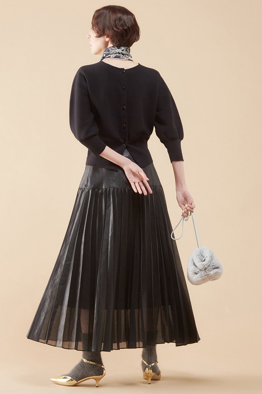 【マルティニーク/martinique】のロングフレアプリーツスカート 人気、トレンドファッション・服の通販 founy(ファニー) 　ファッション　Fashion　レディースファッション　Fashion for Women　スカート　Skirts　プリーツスカート / 上品フェミニンスタイル　Pleated Skirts　ロングスカート　Long Skirts / Maxi & Midi Skirts　オーガンジー　Organza Fabric　フラット　Flat, Flat Shoes　プリーツ　Pleats, Pleated　ロング　Long, Long-Length　other-2|ID: prp329100004608531 ipo3291000000032941947