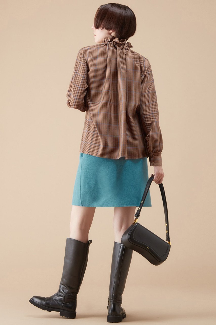 【マルティニーク/martinique】のリバーセミショートスカート 人気、トレンドファッション・服の通販 founy(ファニー) 　ファッション　Fashion　レディースファッション　Fashion for Women　スカート　Skirts　ミニスカート　Mini Skirts　おすすめ　Recommended / Our Picks　キュプラ　Cupro, Eco Fabric　ショート　Short, Short Length　ソックス　Socks, Hosiery　タイツ　Tights, Legwear　バランス　Balance, Style Balance　ミニスカート　Mini Skirt, Short Skirt　台形　A-Line, Trapezoid Shape　other-3|ID: prp329100004608542 ipo3291000000032942453