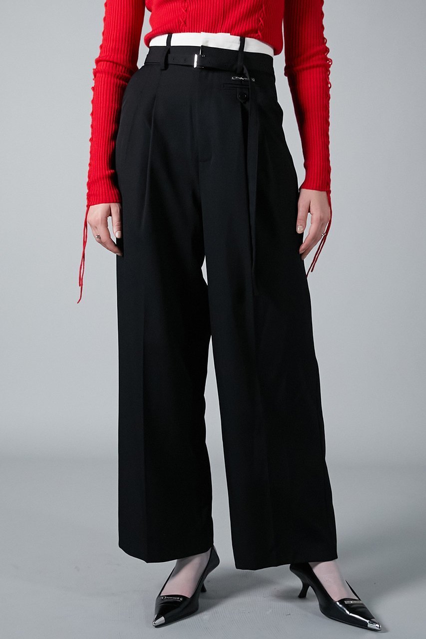 【プランク プロジェクト/PRANK PROJECT】のウーステッドベルトタックパンツ/Worsted Belted Tuck Pants 人気、トレンドファッション・服の通販 founy(ファニー) 　ファッション　Fashion　レディースファッション　Fashion for Women　パンツ　Pants & Trousers　ベルト&ウエストマーク　Belts & Waist Accessories　おすすめ　Recommended / Our Picks　コンパクト　Compact, Small Size　バランス　Balance, Style Balance　マニッシュ　Mannish, Boyish　other-6|ID: prp329100004608559 ipo3291000000032943060