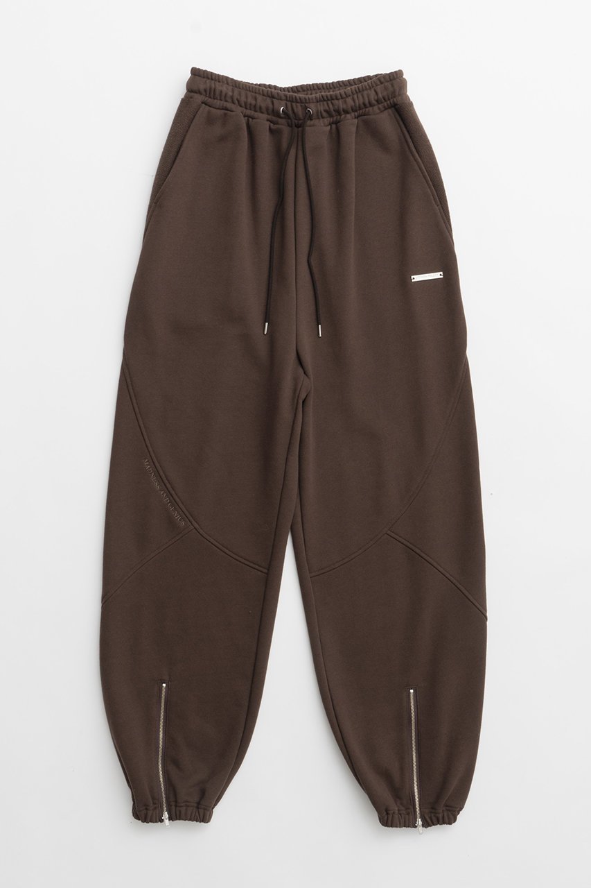 【プランク プロジェクト/PRANK PROJECT】のラウンドカットスウェットパンツ / Round Cut Sweatpants インテリア・キッズ・メンズ・レディースファッション・服の通販 founy(ファニー) 　ファッション　Fashion　レディースファッション　Fashion for Women　パンツ　Pants & Trousers　おすすめ　Recommended / Our Picks　カッティング　Cutting Detail　ジップ　Zip, Zipper　スリット　Slit, Slit Detail　パーカー　Hoodie, Parka　ラウンド　Round, Round Neck　BRN(ブラウン)|ID: prp329100004608564 ipo3291000000032943080