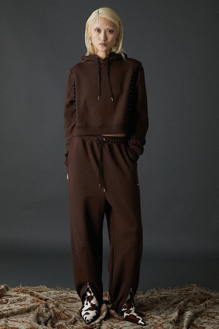 【プランク プロジェクト/PRANK PROJECT】のラウンドカットスウェットパンツ / Round Cut Sweatpants 人気、トレンドファッション・服の通販 founy(ファニー) 　ファッション　Fashion　レディースファッション　Fashion for Women　パンツ　Pants & Trousers　おすすめ　Recommended / Our Picks　カッティング　Cutting Detail　ジップ　Zip, Zipper　スリット　Slit, Slit Detail　パーカー　Hoodie, Parka　ラウンド　Round, Round Neck　other-7|ID: prp329100004608564 ipo3291000000032943130