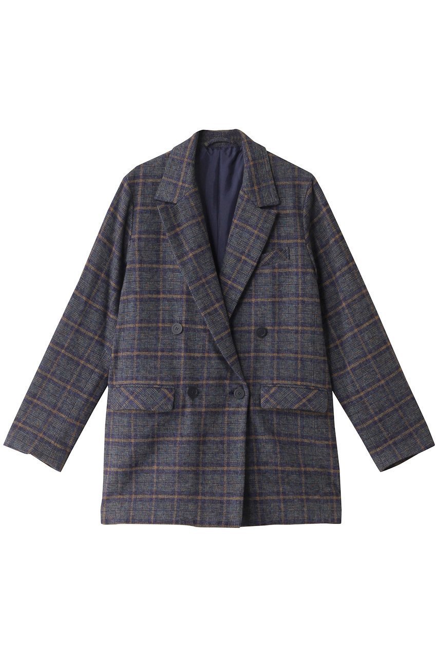 【スリー ドッツ/three dots】のコットンツイードジャケット インテリア・キッズ・メンズ・レディースファッション・服の通販 founy(ファニー) 　ファッション　Fashion　レディースファッション　Fashion for Women　アウター　Coat / Outerwear Collection　レディースジャケット・軽アウター　Jackets　おすすめ　Recommended / Our Picks　ジャケット　Jacket, Outerwear　セットアップ　Set-Up, Coordinated Outfit　チェック　Check, Plaid, Tartan　ツイード　Twill, Twill Weave　秋　Autumn　ブループレイド|ID: prp329100004608565 ipo3291000000032943096