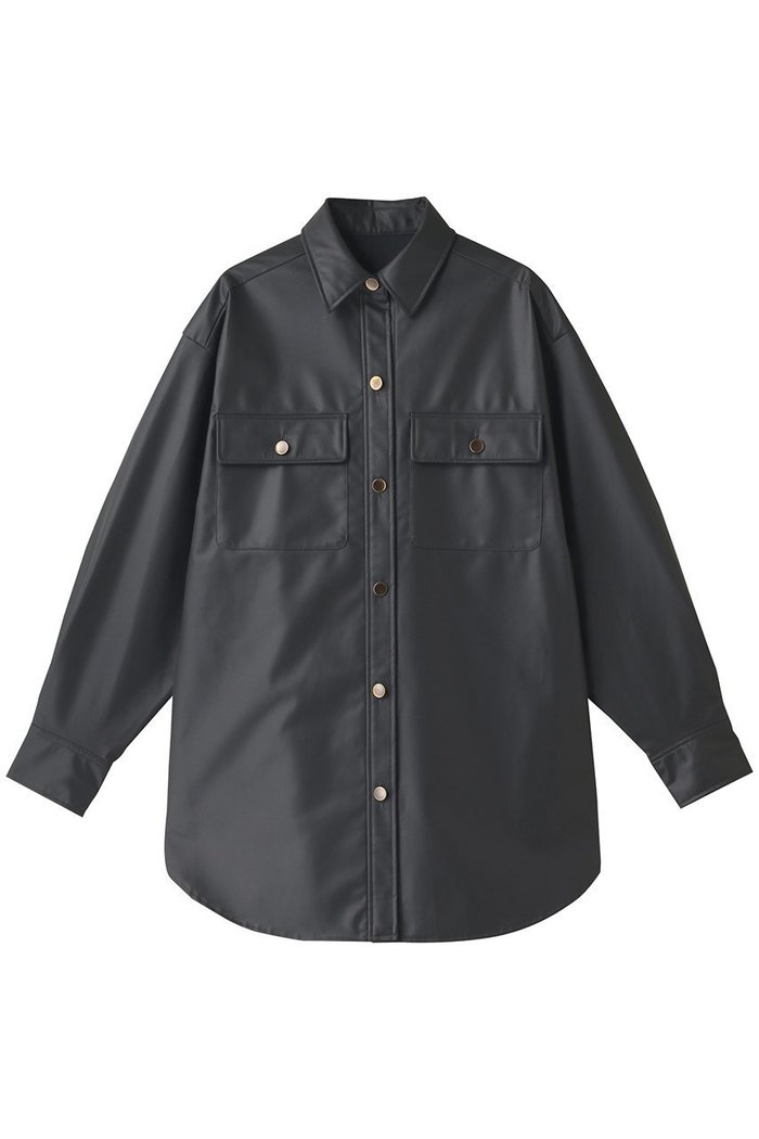 【スリー ドッツ/three dots】のフェイクレザーシャツ インテリア・キッズ・メンズ・レディースファッション・服の通販 founy(ファニー) https://founy.com/ ファッション Fashion レディースファッション Fashion for Women トップス・カットソー Cut & Sew Tops シャツ・ブラウス・オフィスカジュアル Elegant Blouses & Button-Ups おすすめ Recommended / Our Picks シンプル Simple, Minimal スリーブ Sleeve, Long Sleeve / Short Sleeve セットアップ Set-Up, Coordinated Outfit ロング Long, Long-Length A/W・秋冬 Autumn/Winter 羽織 Haori, Light Jacket 長袖 Long Sleeve, Full Sleeve |ID: prp329100004608567 ipo3291000000035064197